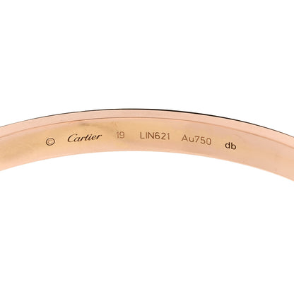 Cartier 18K Pink Gold LOVE Bracelet 19 6 of 9