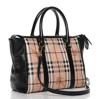 Burberry Haymarket Check Medium Chatton Tote Black 4 of 9