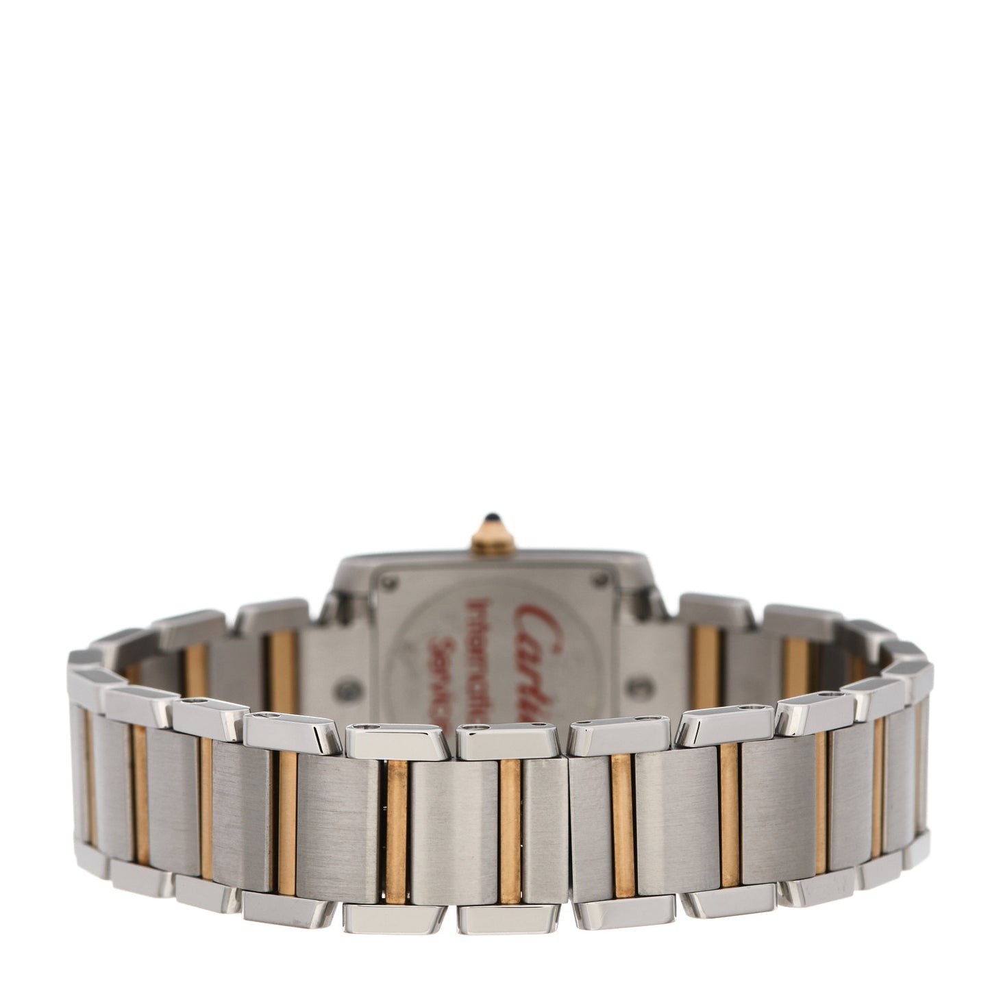 Stainless Steel 18K Yellow Gold 20mm Tank Francaise Quartz Watch
