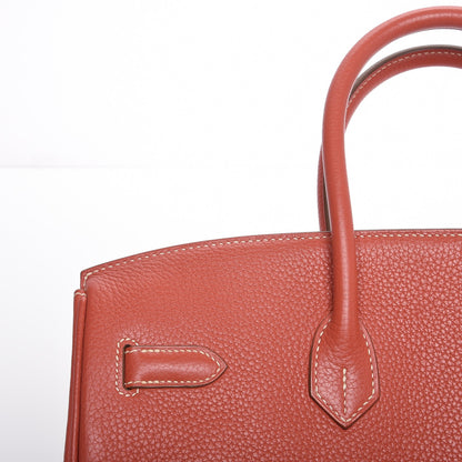 Hermes Taurillon Clemence Birkin 35 Sanguine 19 of 33