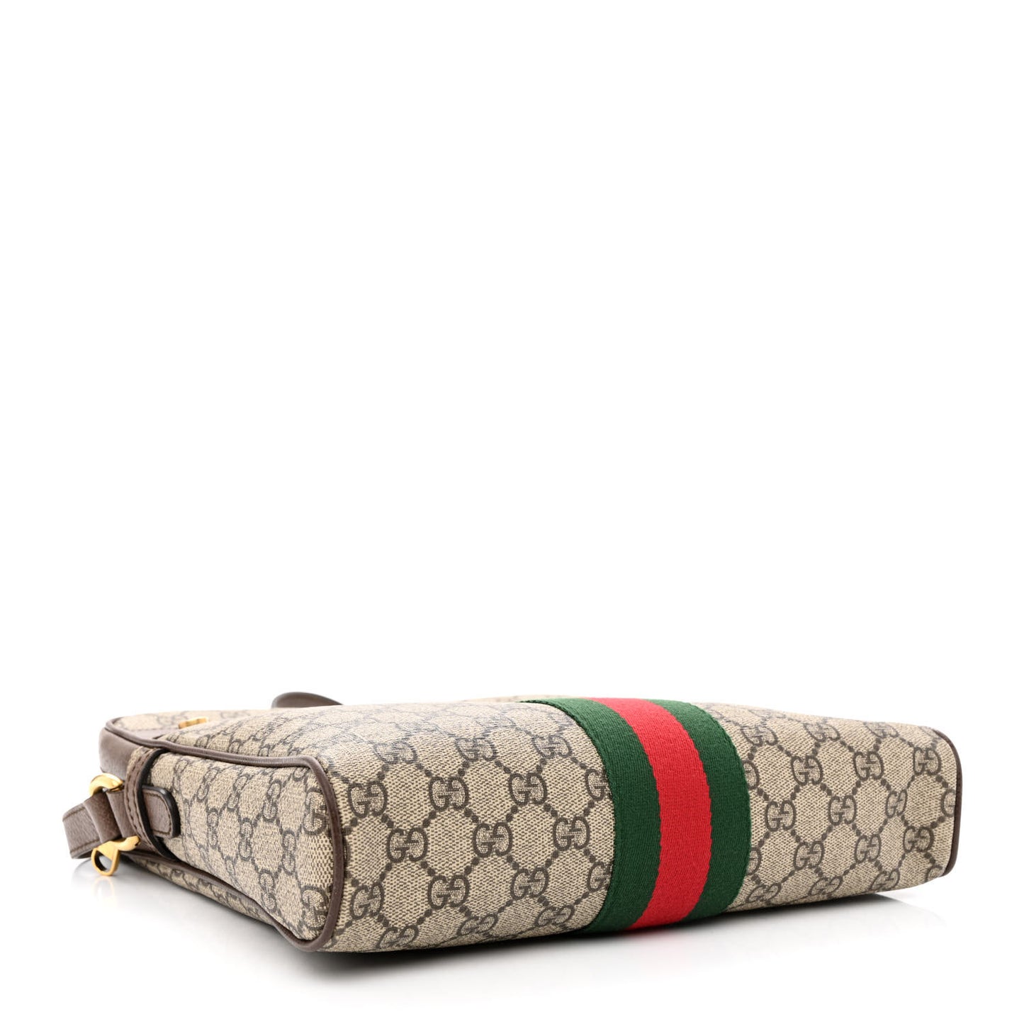 GG Supreme Monogram Web Medium Ophidia Messenger Bag Brown