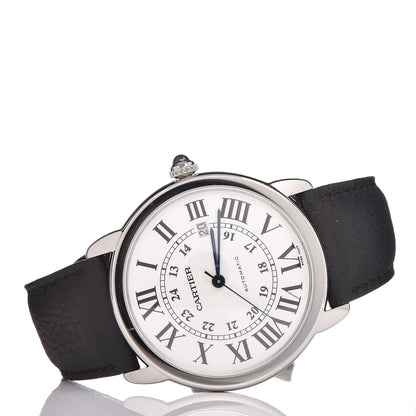 Cartier Stainless Steel Alligator 42mm Ronde Solo Automatic Watch 3 of 11