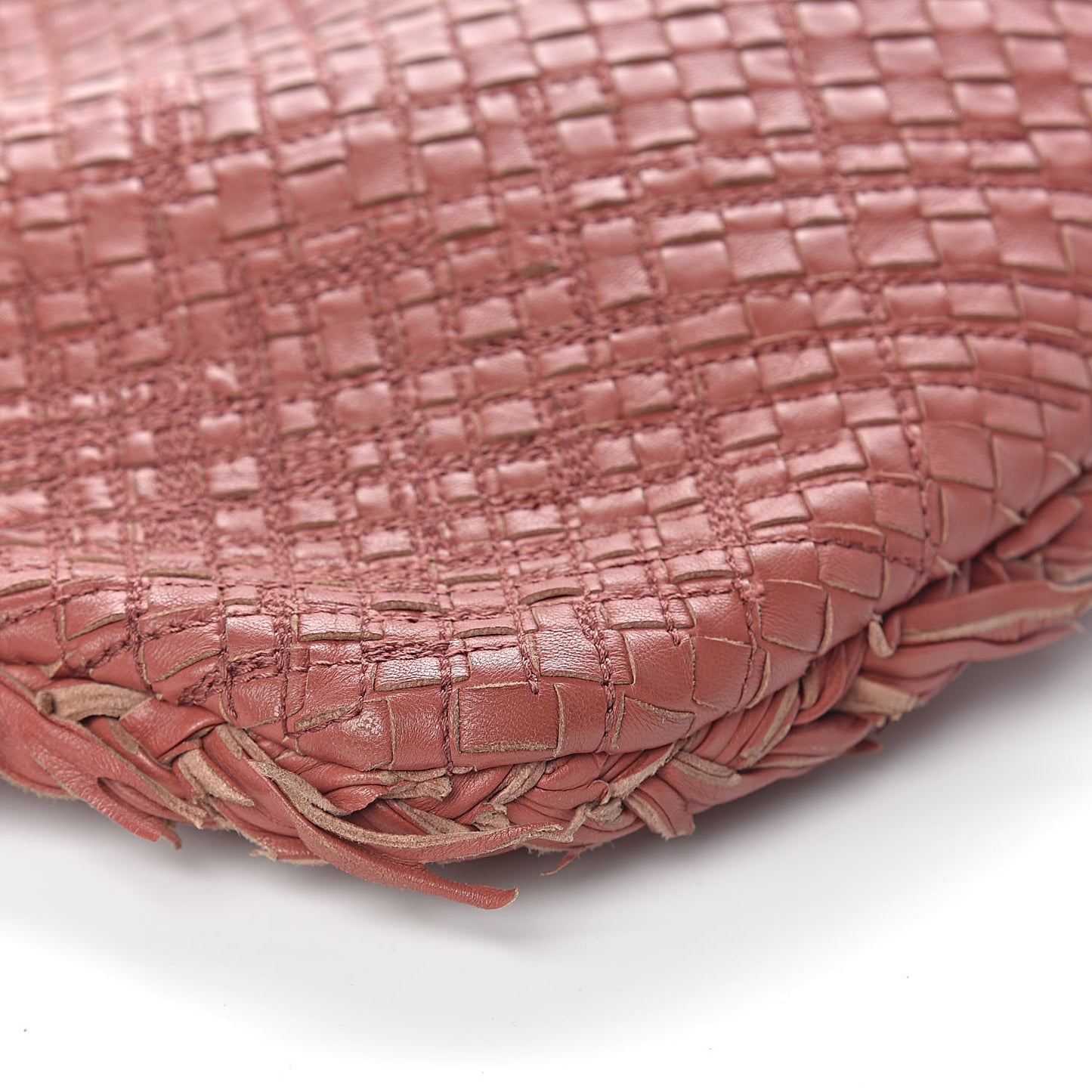 Nappa Intrecciato Fuzzy Maxi Veneta Hobo Dusty Rose