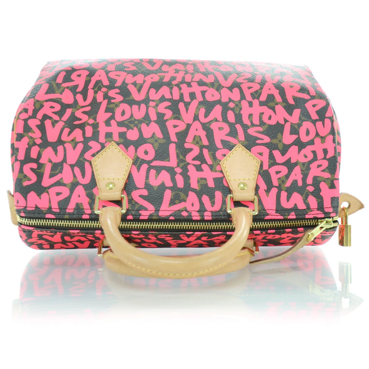 Louis Vuitton Monogram Graffiti Speedy 30 Fuchsia 4 of 13