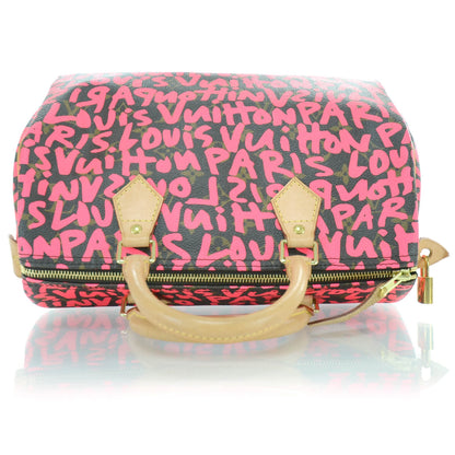 Louis Vuitton Monogram Graffiti Speedy 30 Fuchsia 4 of 13