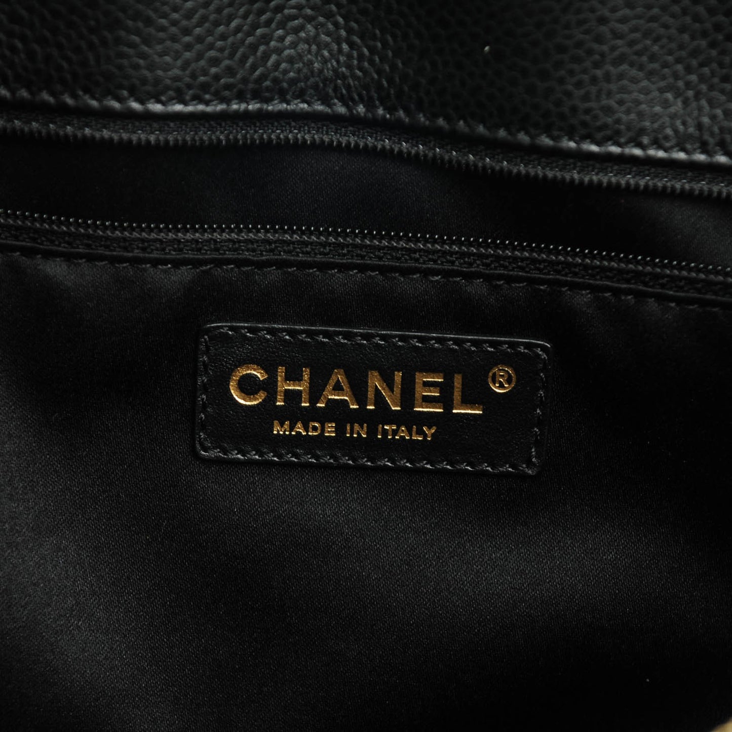 Caviar Quilted Grand Shopping Tote GST Black