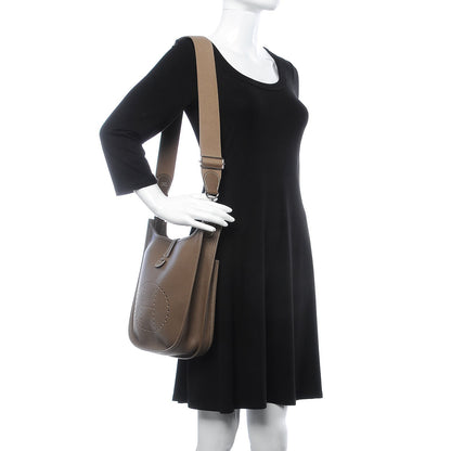 Hermes Taurillon Clemence Evelyne III PM Etoupe 2 of 8