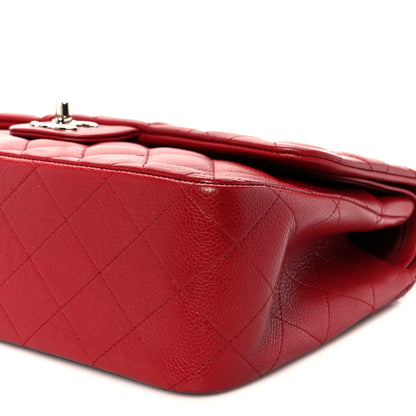 Chanel Caviar Quilted Jumbo Double Flap Red 11 of 11