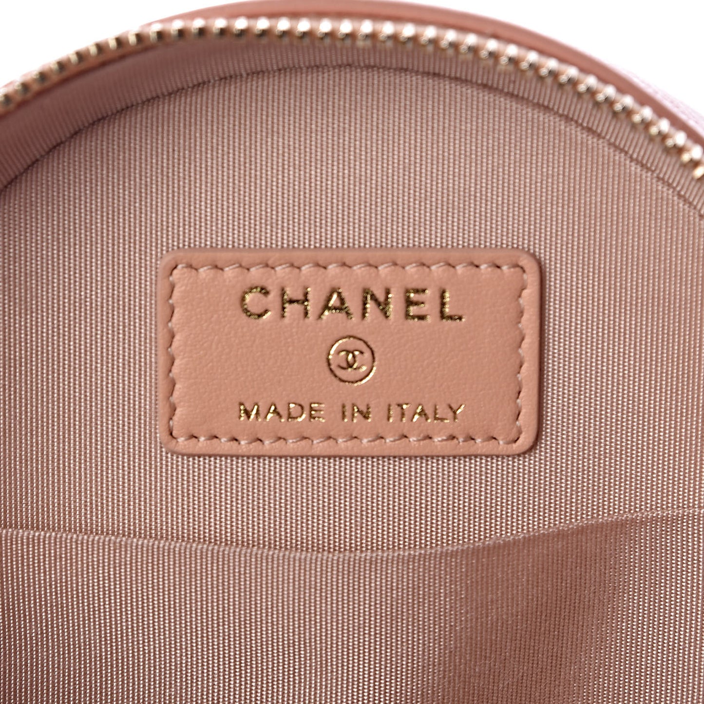 Calfskin Quilted Pearl Round Clutch With Chain Pink