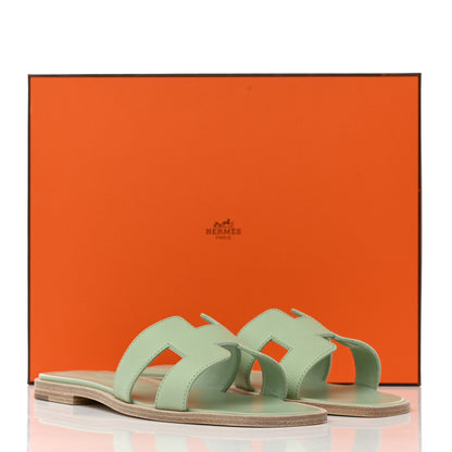 Hermes Epsom Oran Sandals 36 Vert Jade 9 of 9