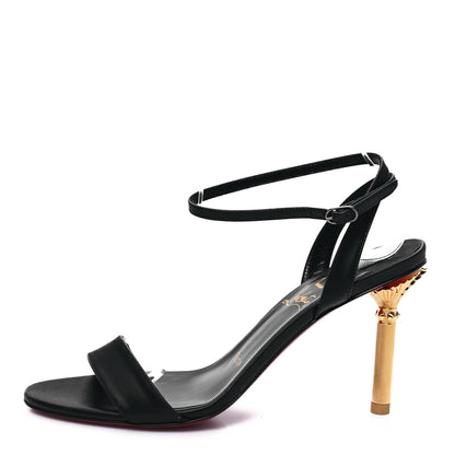 Christian Louboutin Calfskin Mascasandal 85 Sandals 36 Black 1 of 7