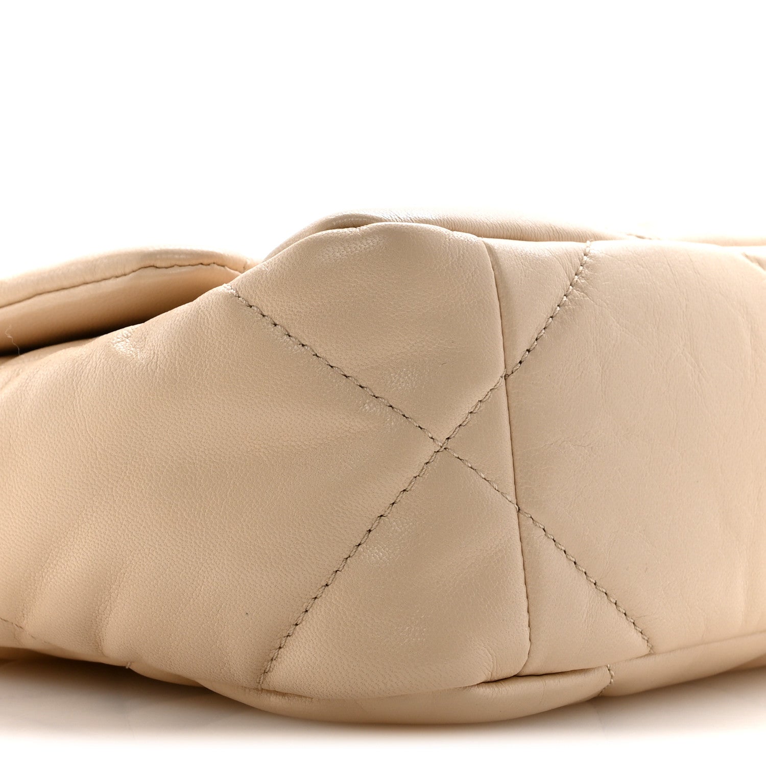 Chanel Goatskin Quilted Medium Chanel 19 Flap Beige 9 of 14