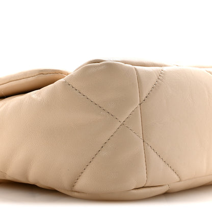 Chanel Goatskin Quilted Medium Chanel 19 Flap Beige 9 of 14