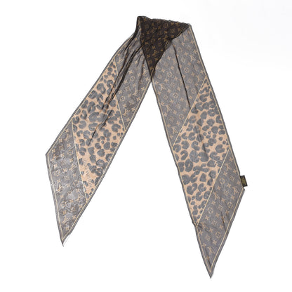 Louis Vuitton Silk Crepe Leopard Monogram Scarf 2 of 4