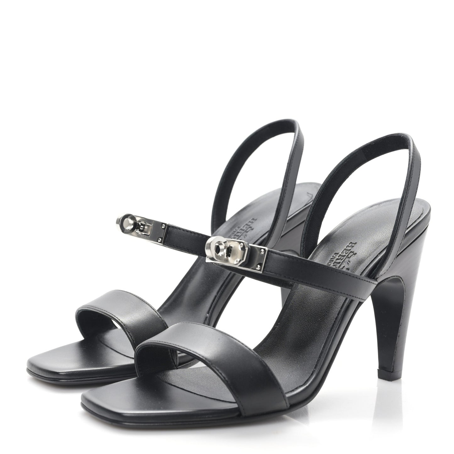 Calfskin Glamour 75 Sandals 35 Black