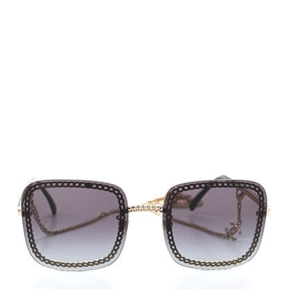Chanel Chain Square Sunglasses 4244 Black 2 of 7