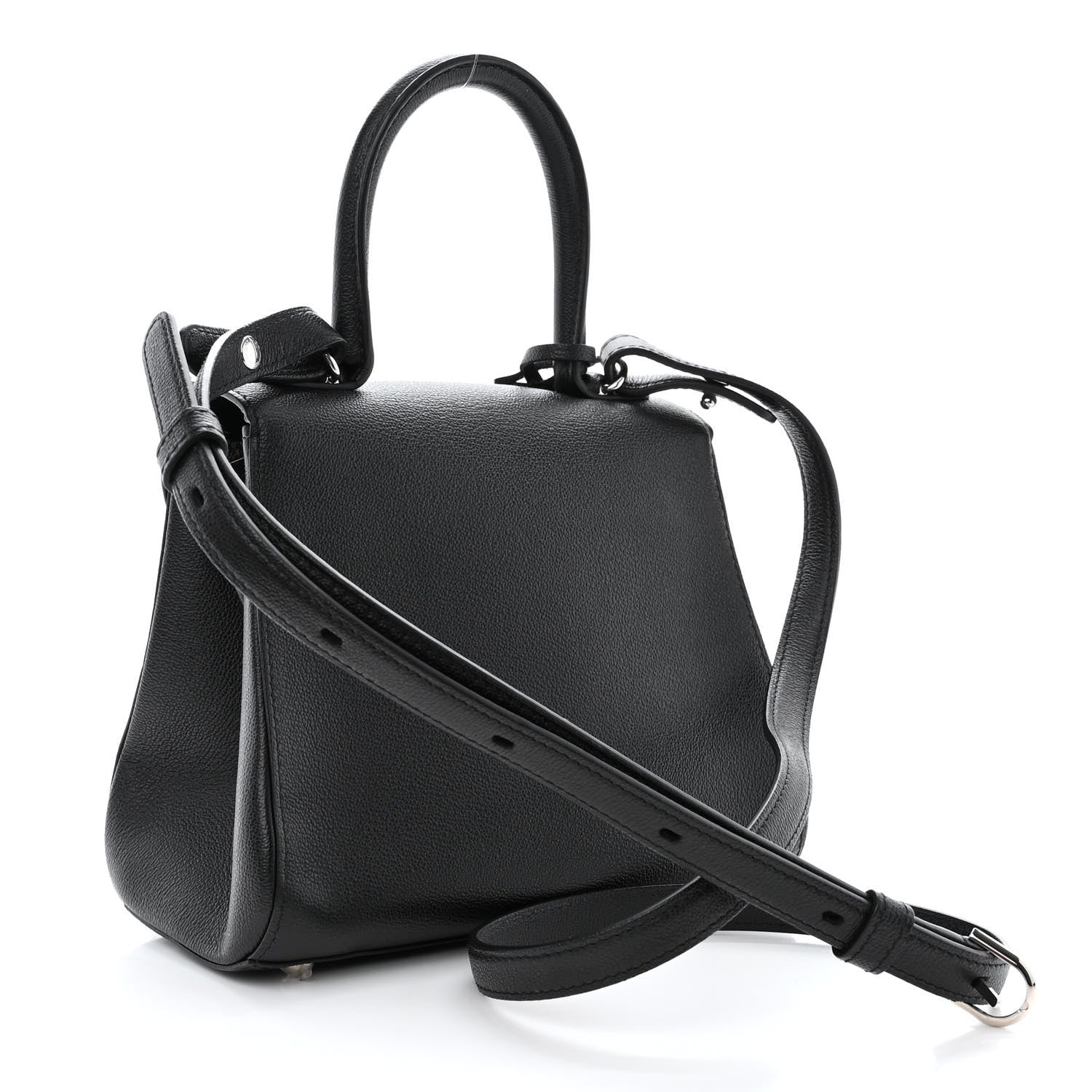 Delvaux Grained Rodeo Calfskin Mini Brillant Camaieux Satchel Black 4 of 11