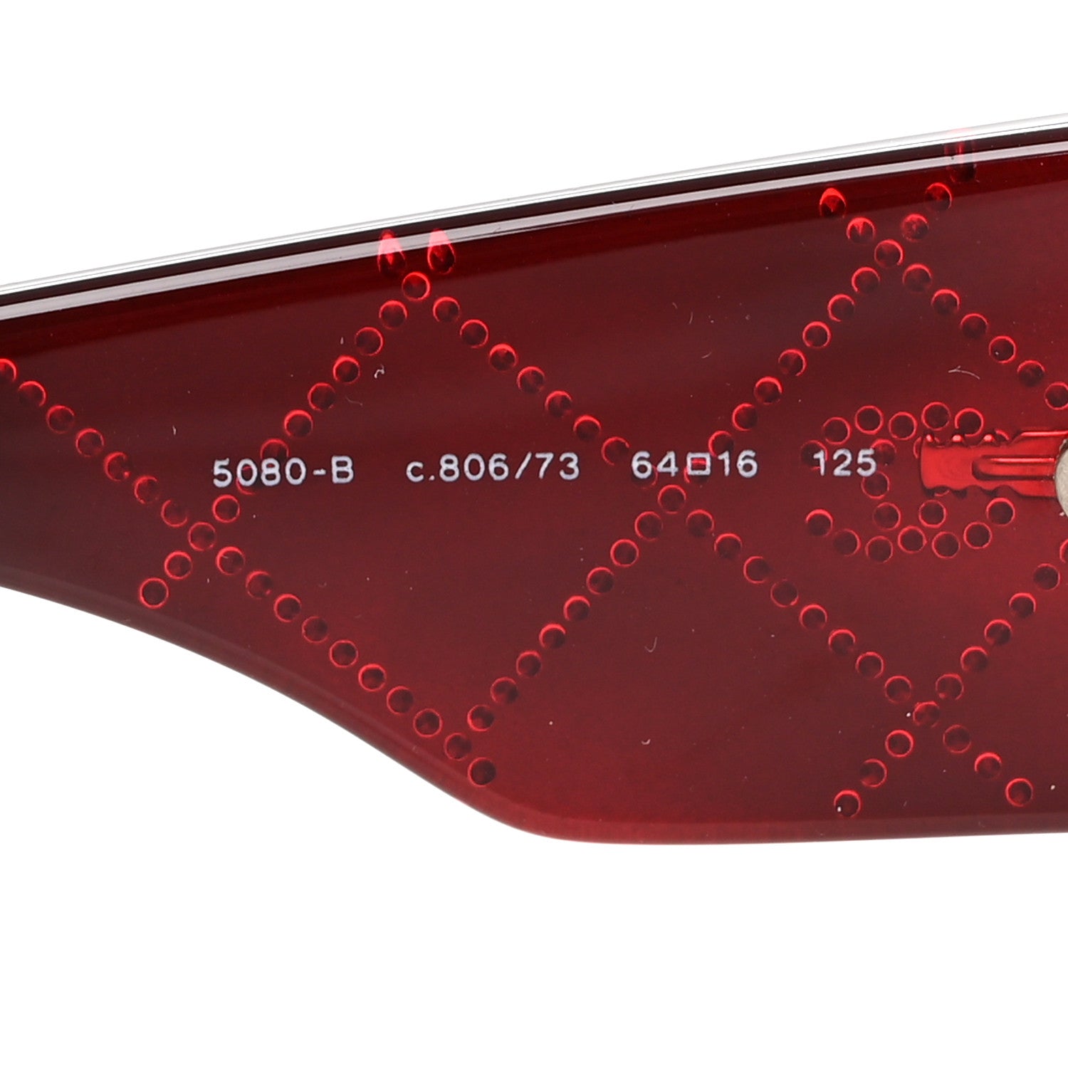 Chanel Acetate Crystal CC Sunglasses 5080-B Red 6 of 9
