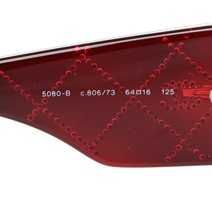 Chanel Acetate Crystal CC Sunglasses 5080-B Red 6 of 9