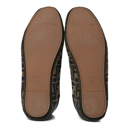 Fendi Fabric Jacquard Nappa FF Slippers 39 Tobacco Moro Black 5 of 9