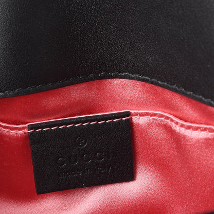 Gucci Velvet Matelasse Mini GG Marmont Shoulder Bag Black 7 of 9