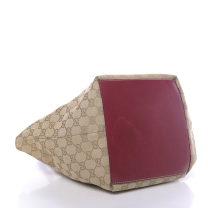 Gucci GG Monogram Small Web Handle Bucket Tote Beige 4 of 11