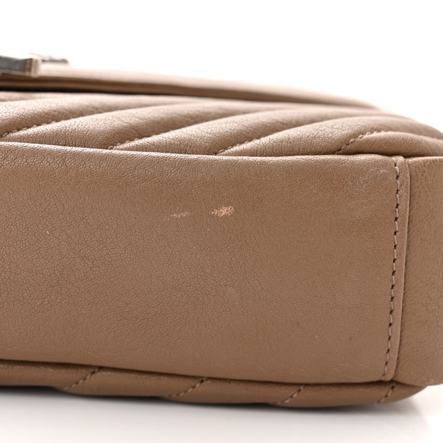 Sheepskin Matelasse Chevron Monogram Medium College Bag Fard