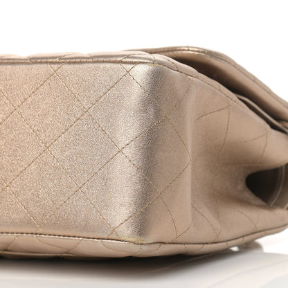 Chanel Metallic Lambskin Quilted Jumbo Double Flap Gold 8 of 17
