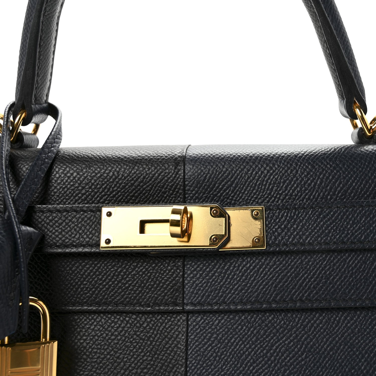 Hermes Epsom Casaque Kelly Sellier 28 Bleu Indigo Black Bleu Frida 7 of 9