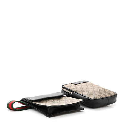 Gucci GG Supreme Monogram Web Belt Bag Black 4 of 13