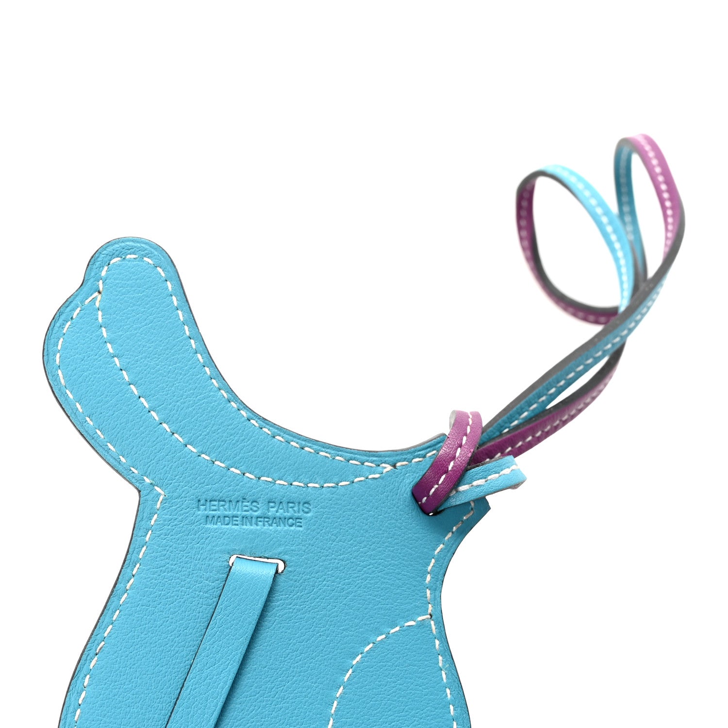 Hermes Swift Paddock Selle Horse Saddle Bag Charm Anemone Turquoise 3 of 3