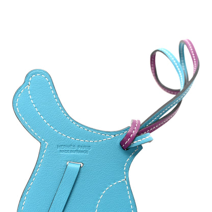 Hermes Swift Paddock Selle Horse Saddle Bag Charm Anemone Turquoise 3 of 3