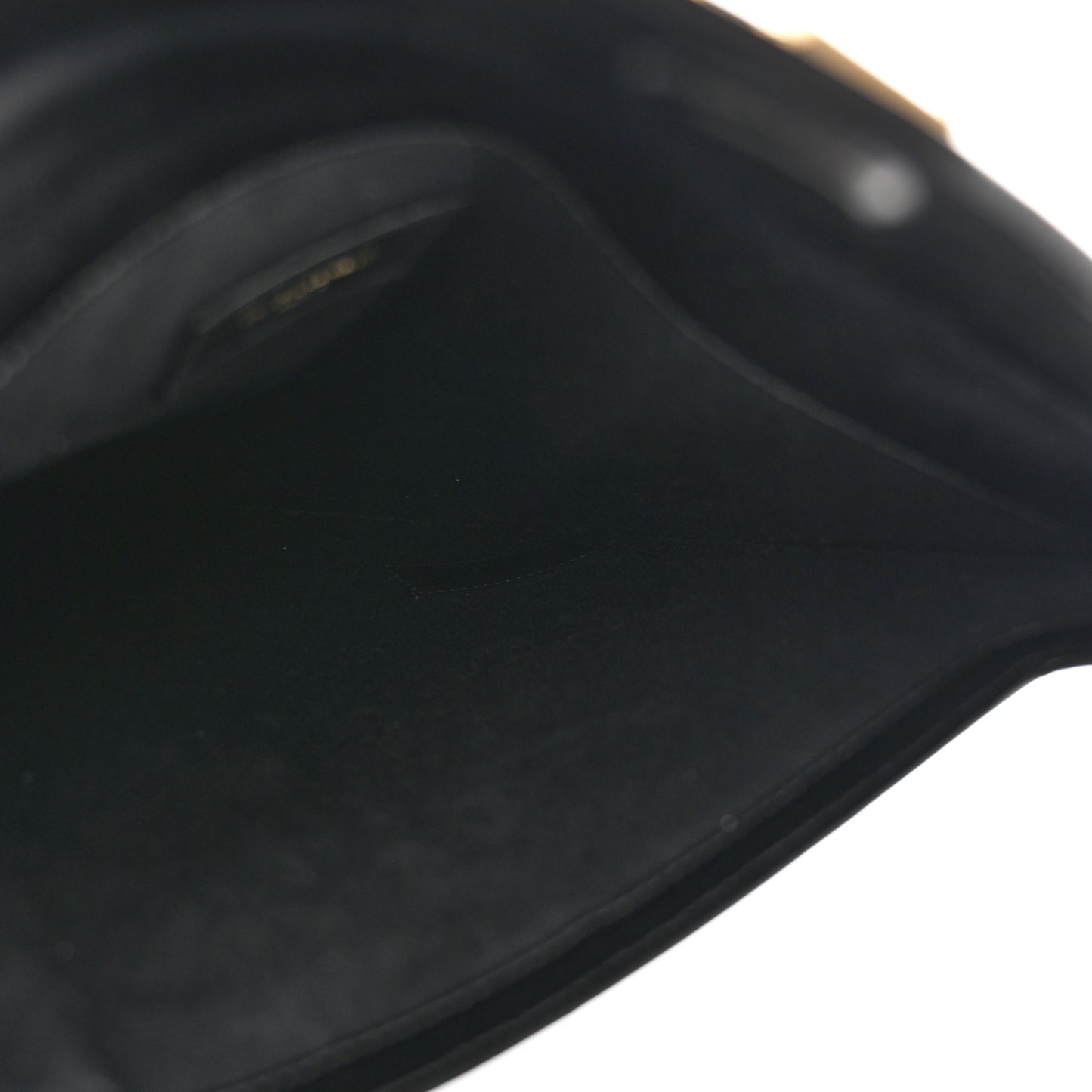 Smooth Shiny Calfskin Monogram Uptown Baby Pouch Black