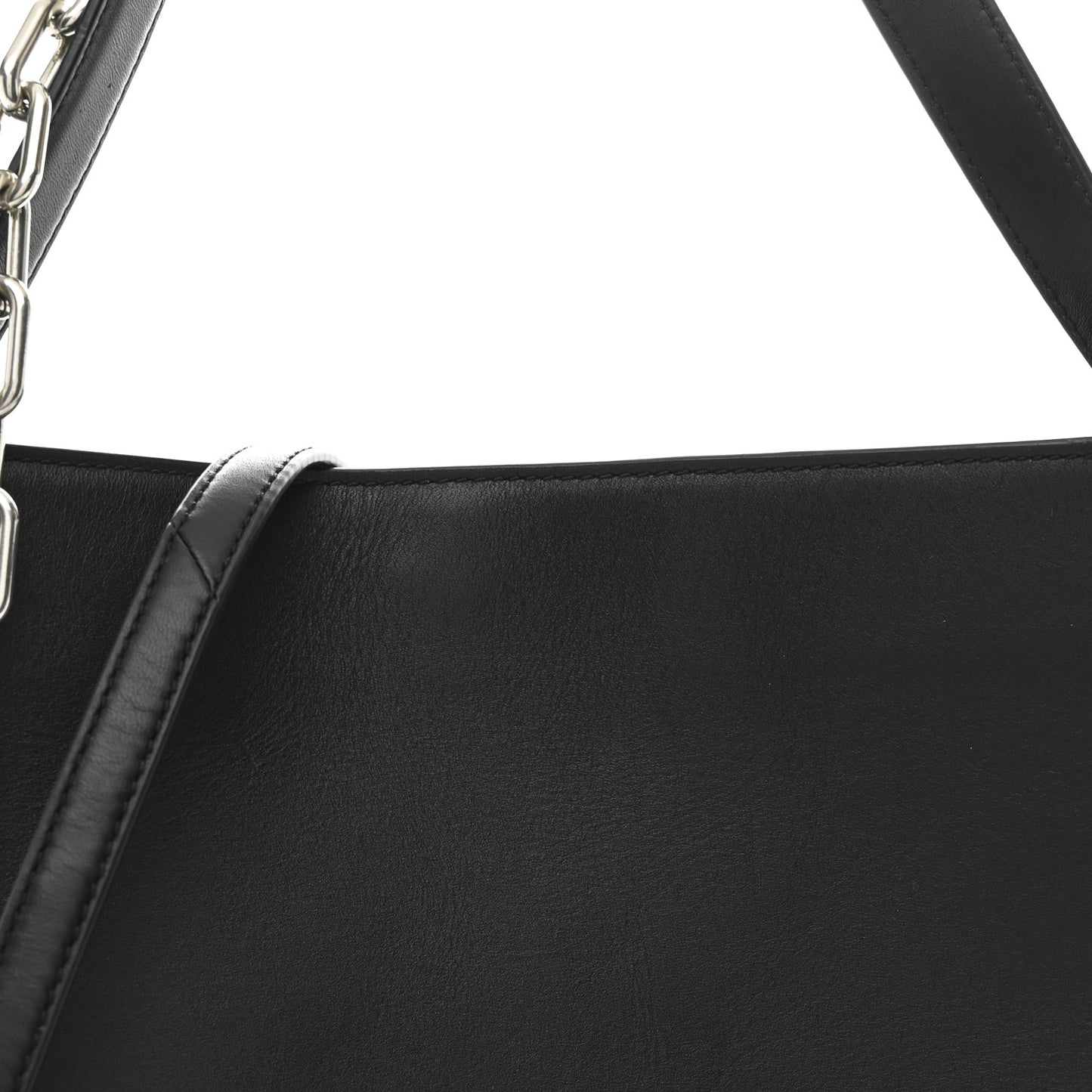 Calfskin Chain Around Roxy Hobo Black