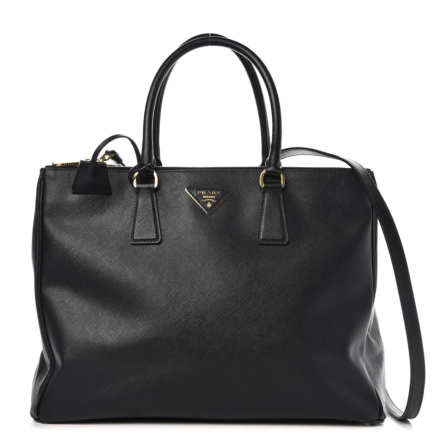 Prada Saffiano Large Galleria Double Zip Tote Black 1 of 17