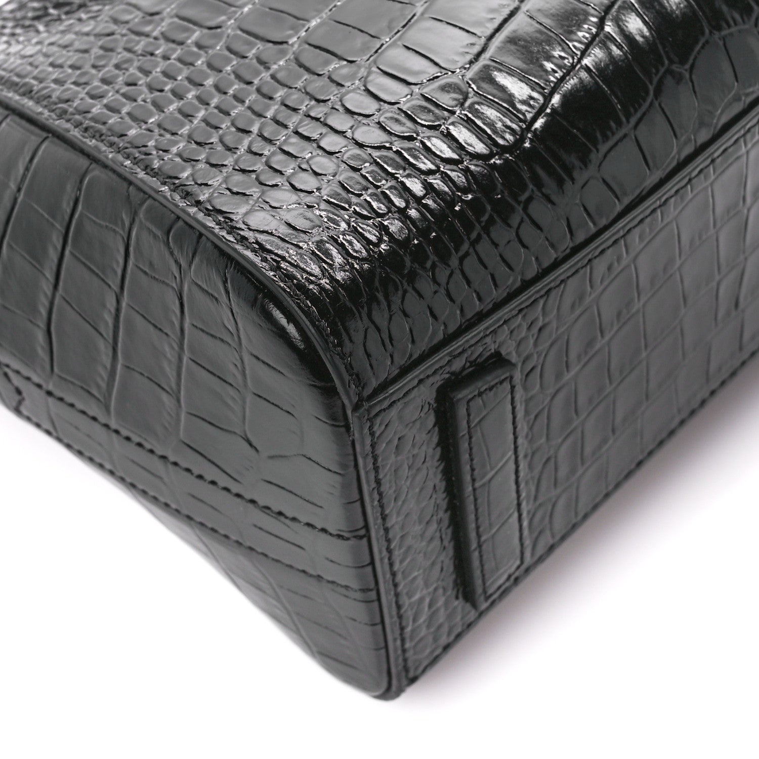 Givenchy Calfskin Crocodile Embossed Mini Antigona Black 10 of 11