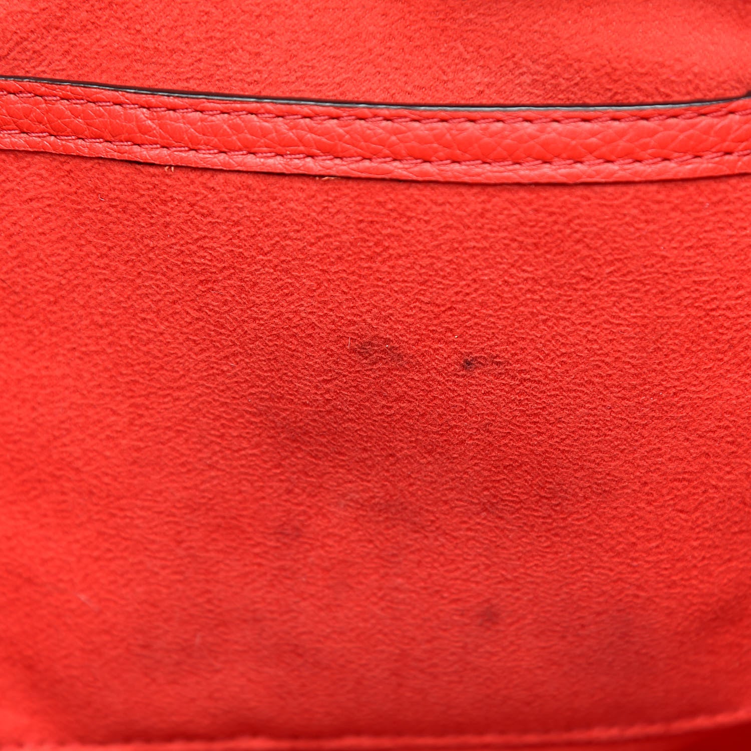 Celine Drummed Calfskin Mini Luggage Red 20 of 21