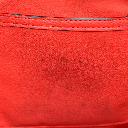 Celine Drummed Calfskin Mini Luggage Red 20 of 21