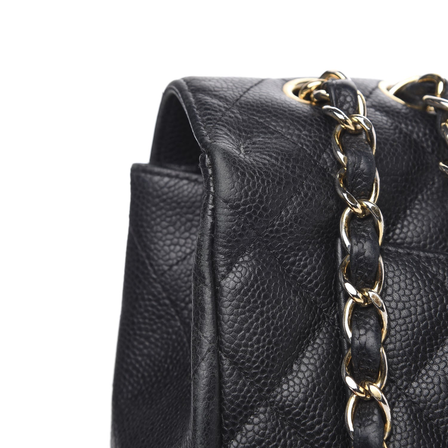 Chanel Caviar Quilted Jumbo Single Flap Black 14 of 16
