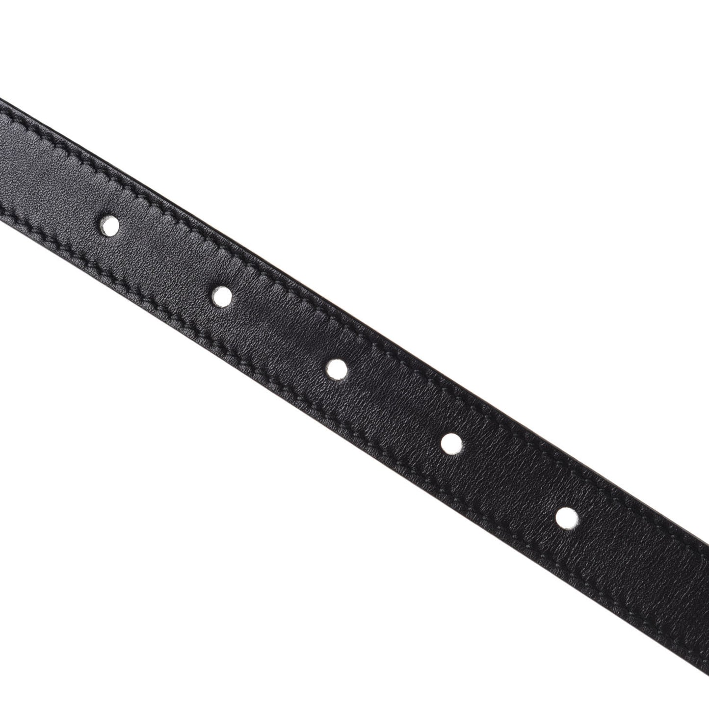 Calfskin Pearl Double G 20mm Belt 85 34 Black Cream