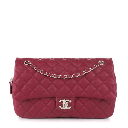 Chanel Caviar Quilted Jumbo Easy Flap Dark Pink 1 of 8