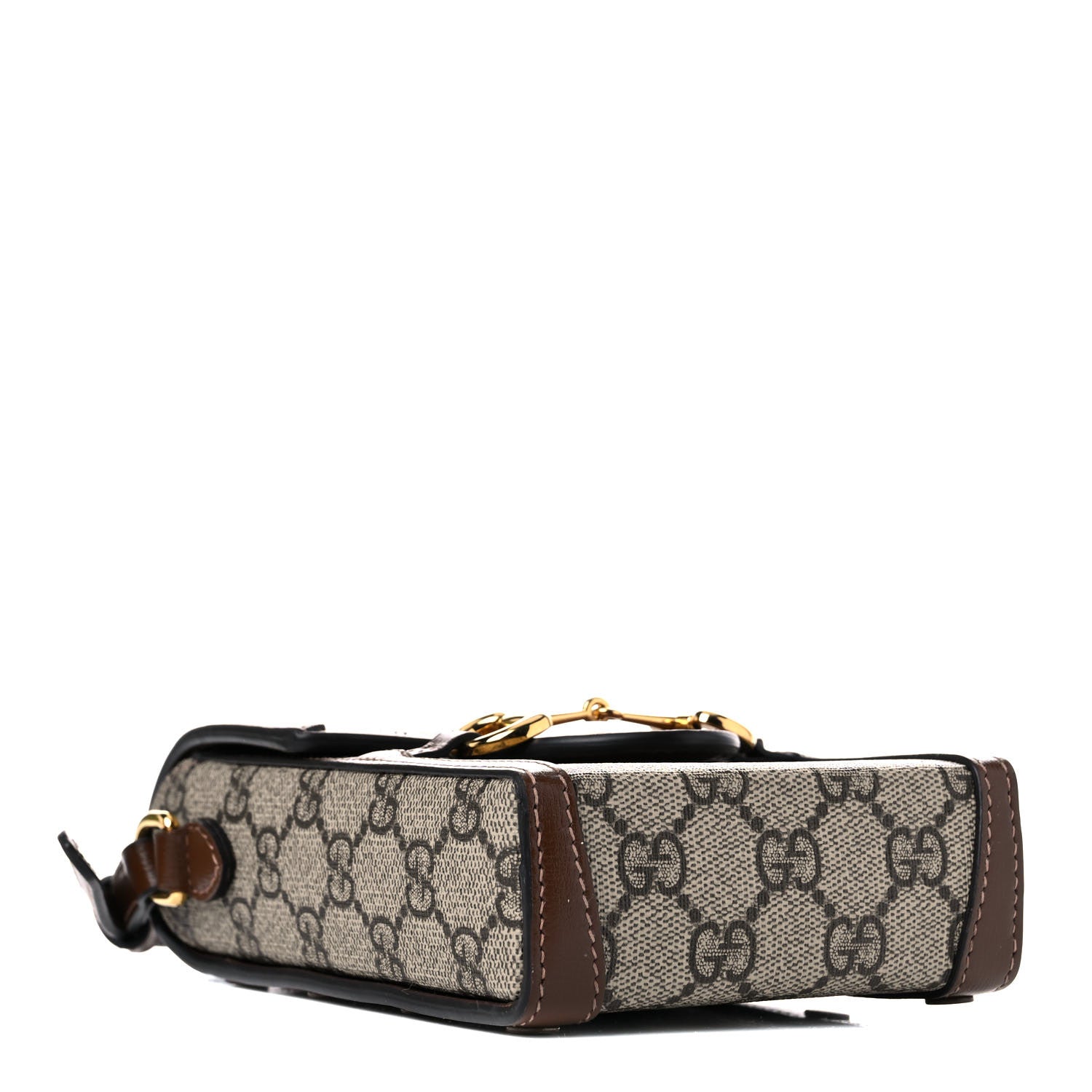 Gucci GG Supreme Monogram Mini Horsebit 1955 Crossbody Bag Beige Brown Sugar 1 of 11