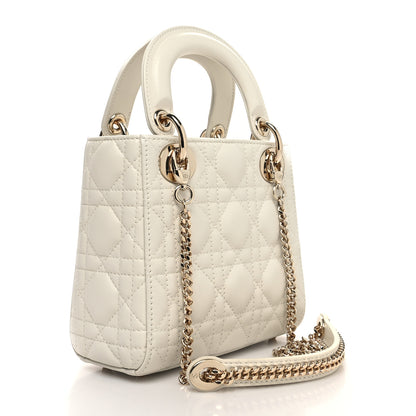 Christian Dior Lambskin Cannage Mini Lady Dior White 3 of 9