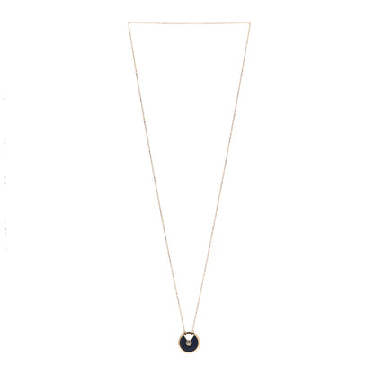 Cartier 18K Yellow Gold Diamond Lapis Lazuli SM Amulette de Cartier Pendant Necklace 3 of 5