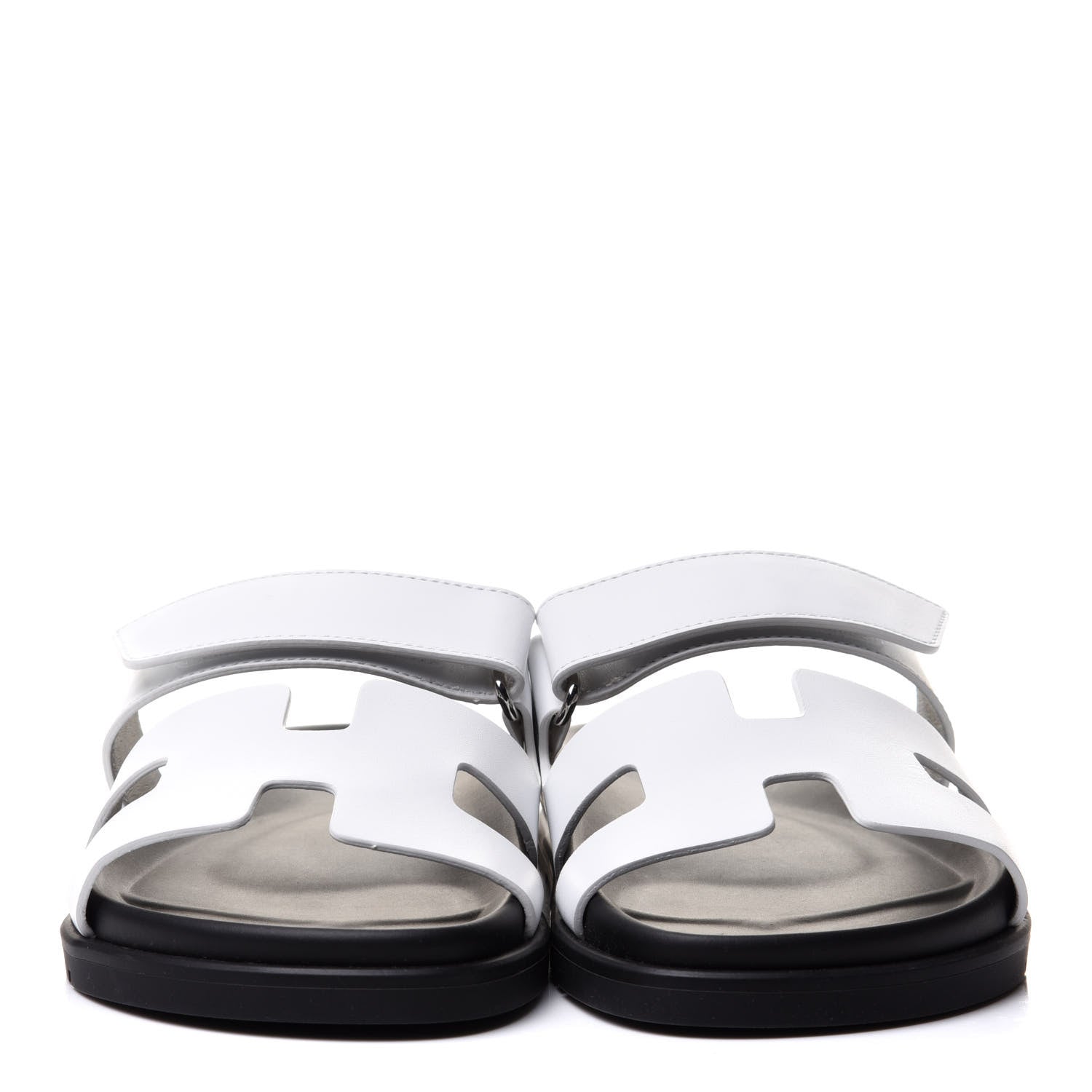Hermes Calfskin Womens Chypre Sandals 38 White 2 of 11
