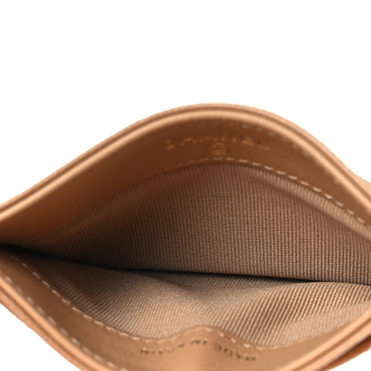 Chanel Caviar Quilted CC Card Holder Beige 5 of 9