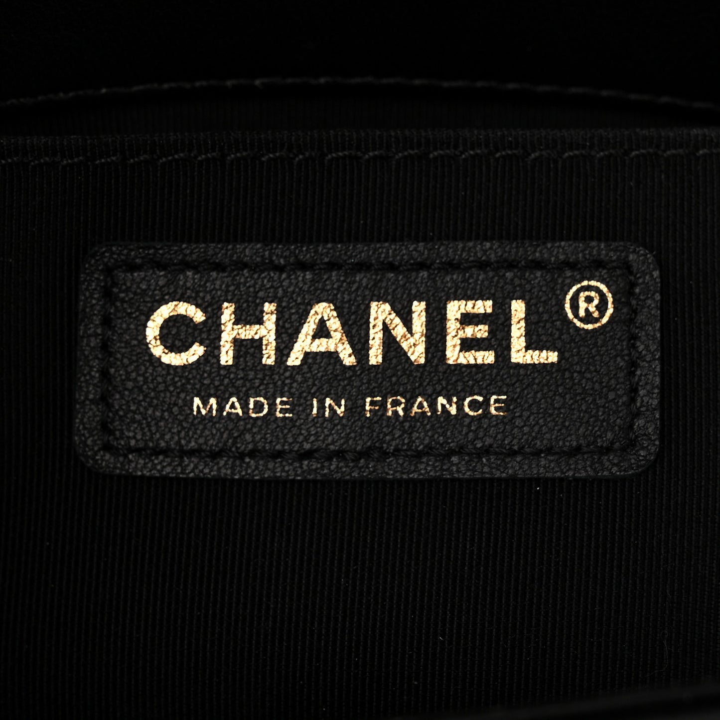 Lambskin Calfskin Chevron Small Boy Flap Black Gold