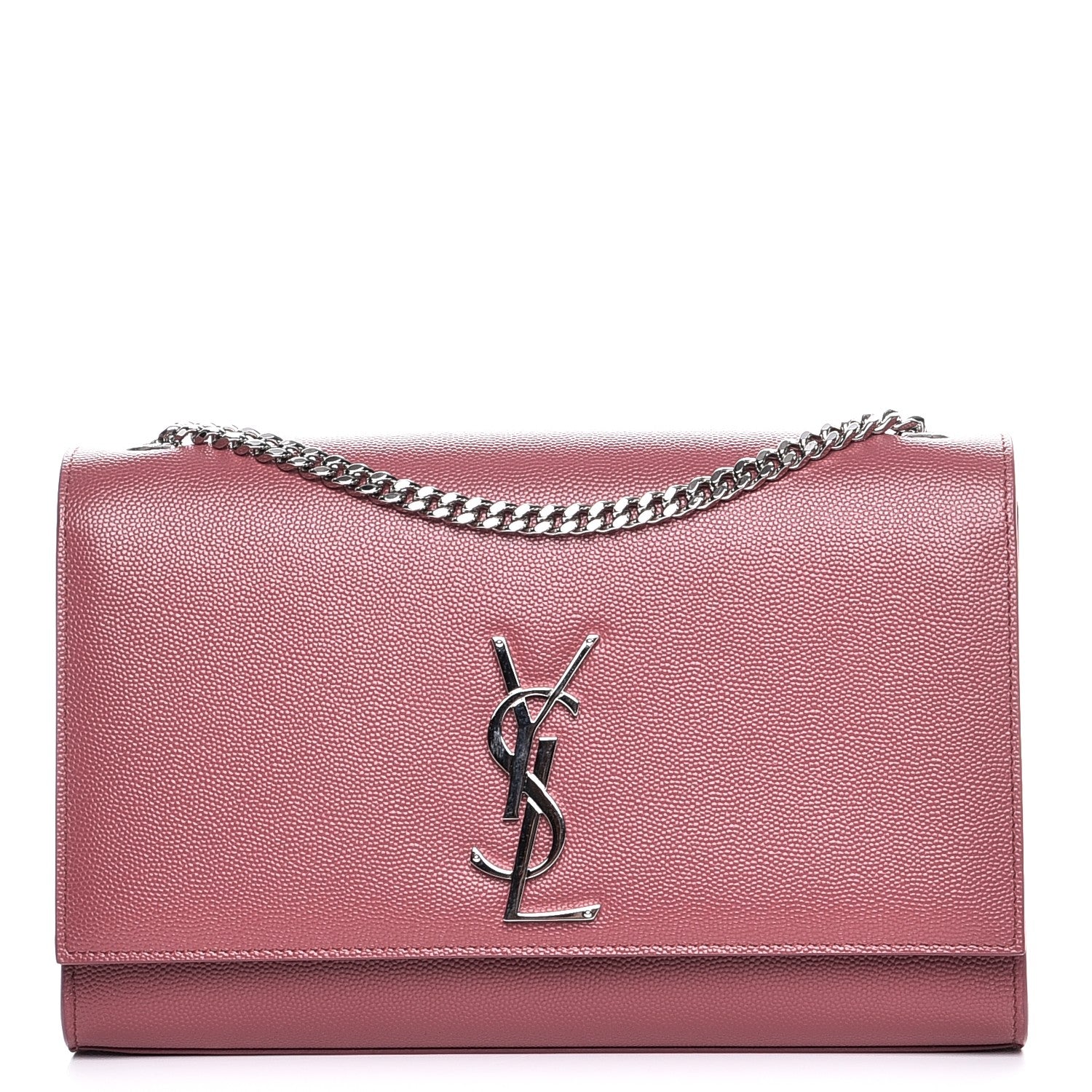 Saint Laurent Grain De Poudre Medium Classic Monogram Kate Satchel Mystic Rose 1 of 7