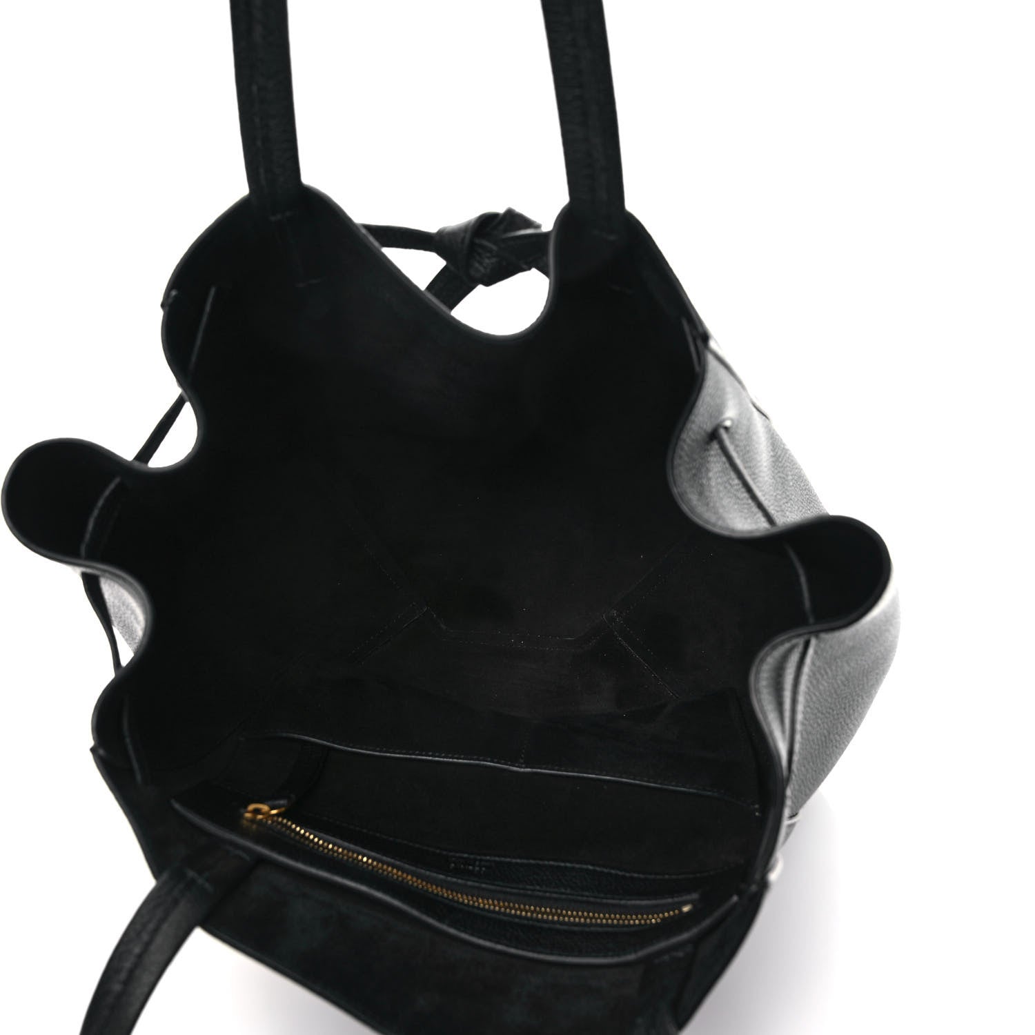 Celine Soft Grained Calfskin Small Belt Cabas Phantom Black 5 of 10