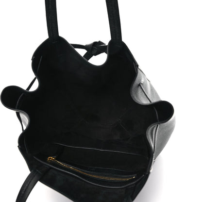 Celine Soft Grained Calfskin Small Belt Cabas Phantom Black 5 of 10
